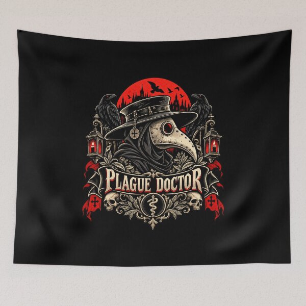 Item preview, Plague Doctor Black Death Gothic Horror designed and sold by Pandaburba.