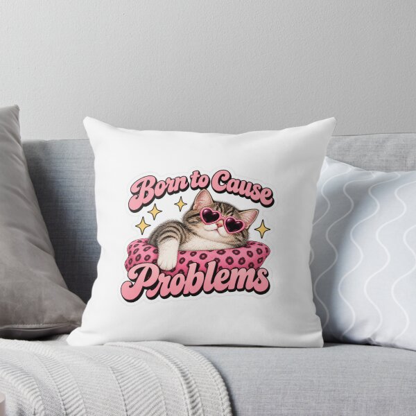 Item preview, Born to Cause Problems – Funny Cat Design designed and sold by TheTealCat.