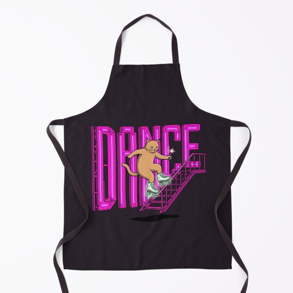 Item preview, Roller Skating Cat Dancing Down Stairs Neon Dance Art designed and sold by Rare By Hero.