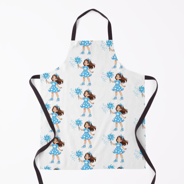 Item preview, Cute Cartoon Girl With Cloud Dress And Pinwheel Magic Wind Graphic Design designed and sold by Nubian Style.