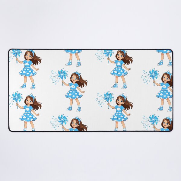 Item preview, Cute Cartoon Girl With Cloud Dress And Pinwheel Magic Wind Graphic Design designed and sold by Nubian Style.