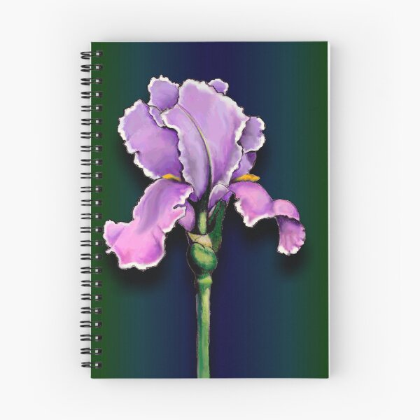 Item preview, Purple Iris Flower, Single Bloom, Floral Illustration designed and sold by JoyfulWhimsy.