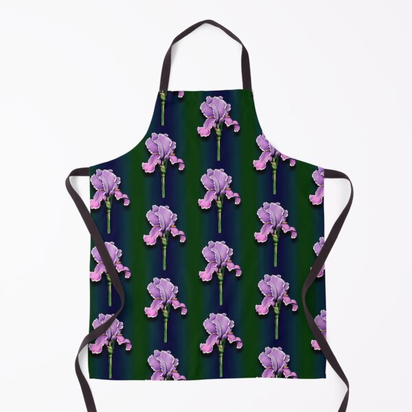 Item preview, Purple Iris Flower, Single Bloom, Floral Illustration designed and sold by JoyfulWhimsy.