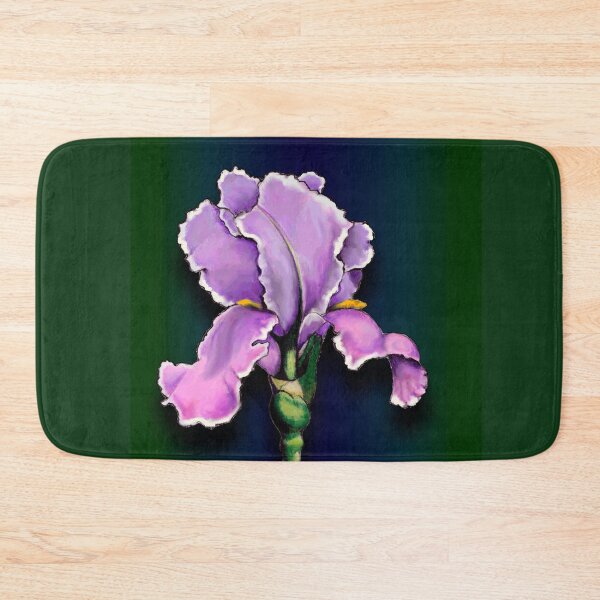 Item preview, Purple Iris Flower, Single Bloom, Floral Illustration designed and sold by JoyfulWhimsy.