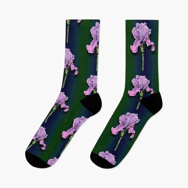 Item preview, Purple Iris Flower, Single Bloom, Floral Illustration designed and sold by JoyfulWhimsy.