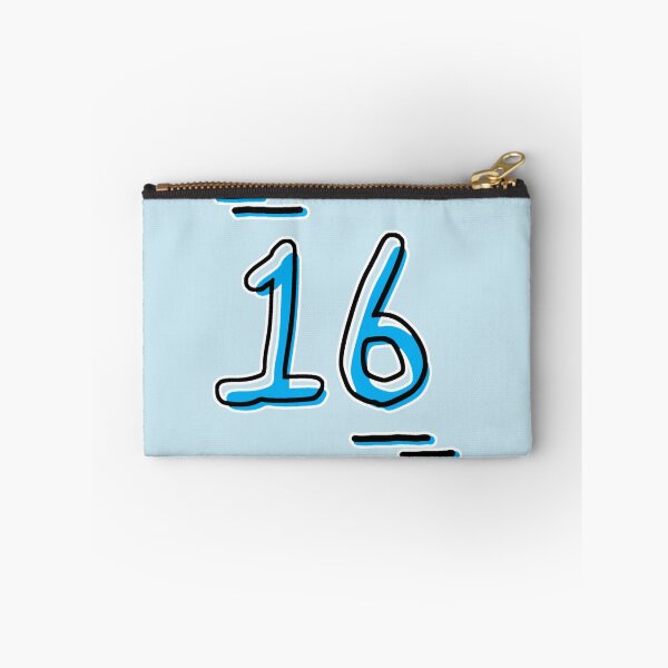 Item preview, Number 16 - Bold Blue Artistic Numeral Design designed and sold by Dyche Studio.