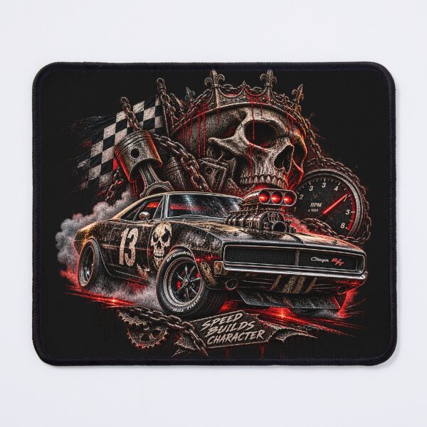 Item preview, Dark Muscle V8 – Skull Racing Machine designed and sold by Cotton-Vibe.