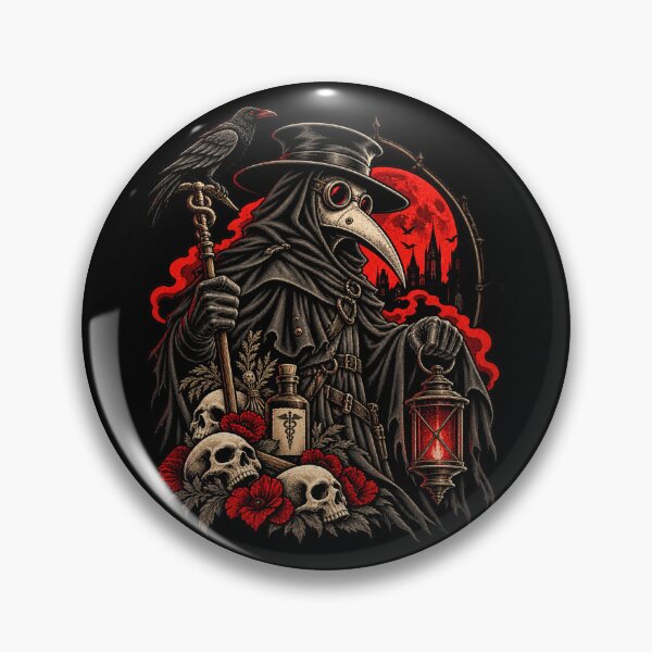 Item preview, Gothic Plague Doctor Raven Skull Dark Medieval designed and sold by Pandaburba.