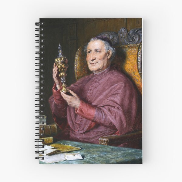 Item preview, Monk contemplating a columbine cup by Eduard von Grützner designed and sold by The Breathing Paint.