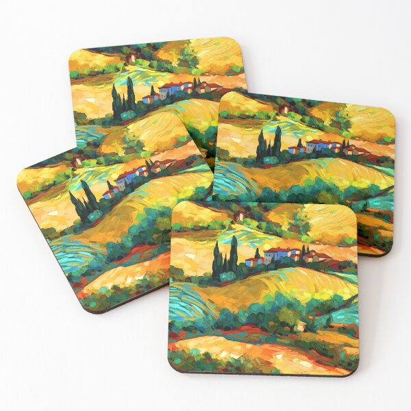 Item preview, Italian Countryside Colorful Landscape Abstract Hills Digital Art designed and sold by DEC02.