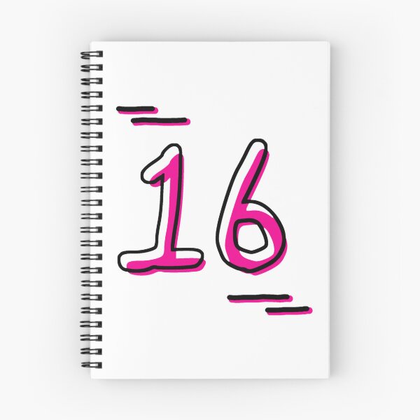 Item preview, Number 16 - Bold Pink Artistic Numeral Design designed and sold by Dyche Studio.