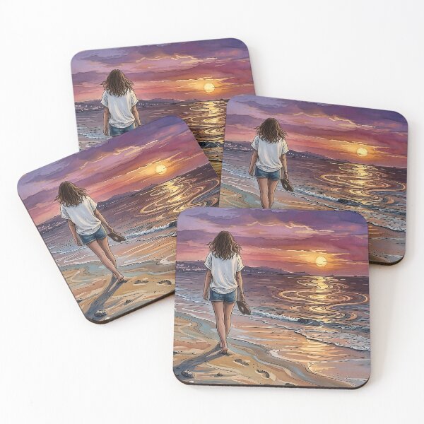 Item preview, Sunset Beach – Ocean Sunset, Crescent Moon & Dreamy Coastal Aesthetic designed and sold by Y-MOONSTAR.