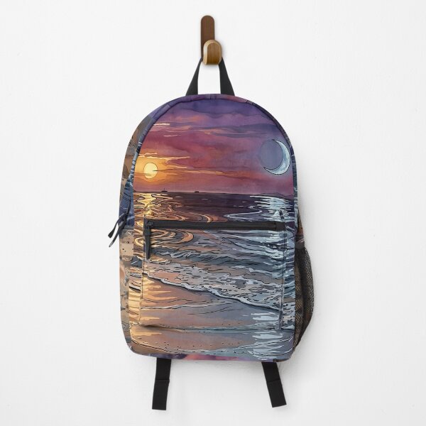 Item preview, Sunset Beach – Ocean Sunset, Crescent Moon & Dreamy Coastal Aesthetic designed and sold by Y-MOONSTAR.