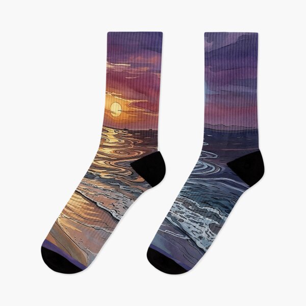 Item preview, Sunset Beach – Ocean Sunset, Crescent Moon & Dreamy Coastal Aesthetic designed and sold by Y-MOONSTAR.
