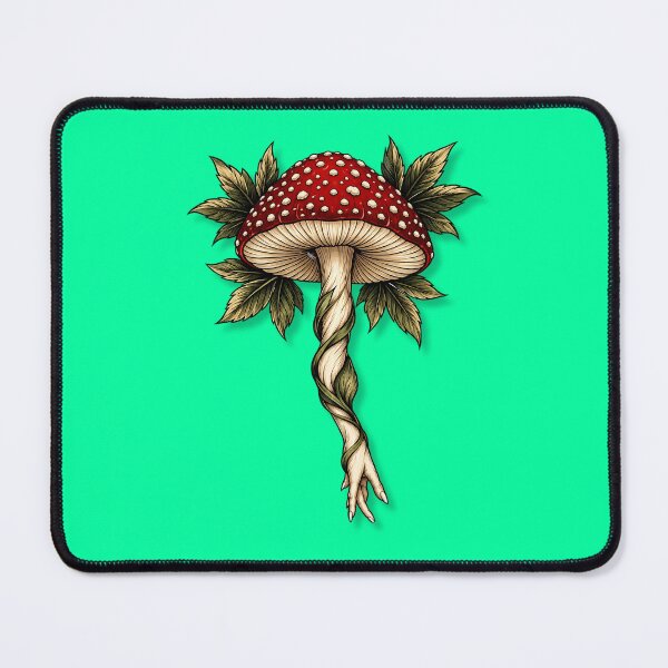 Item preview, Red Amanita Mushroom & Beige Witch Hand Cottagecore Botanical Art designed and sold by YOFANTZ!.