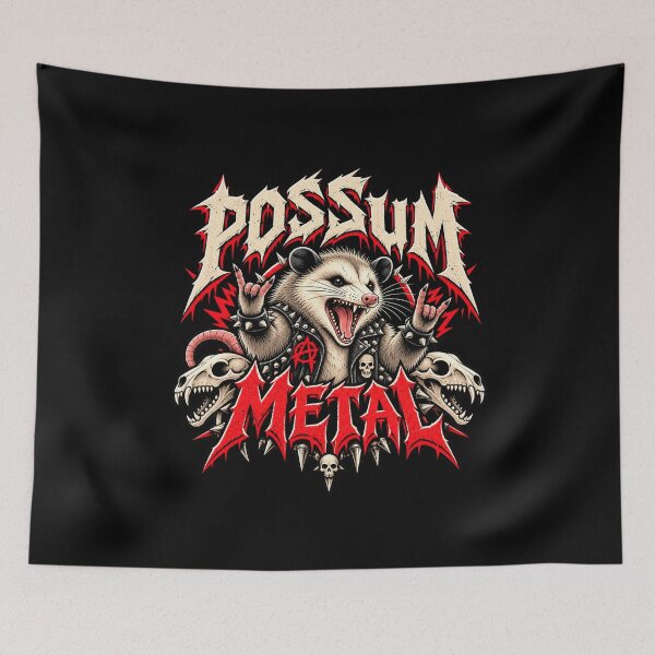 Item preview, Possum Metal Heavy Metal Opossum designed and sold by Pandaburba.