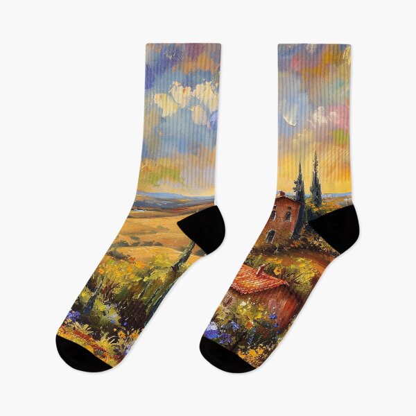 Item preview, Tuscany Colorful Countryside Italian Impressionist-Style Digital Painting  designed and sold by DEC02.