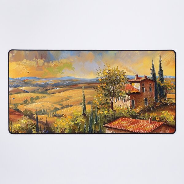 Item preview, Tuscany Colorful Countryside Italian Impressionist-Style Digital Painting designed and sold by DEC02.