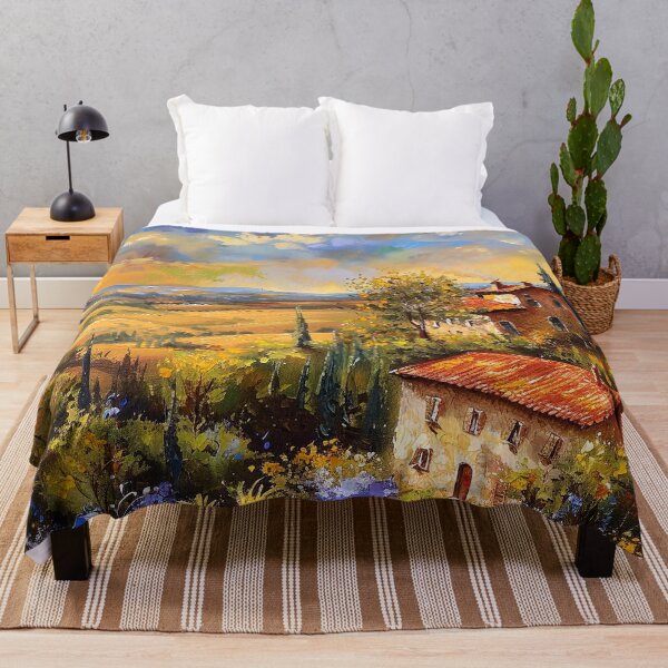 Item preview, Tuscany Colorful Countryside Italian Impressionist-Style Digital Painting designed and sold by DEC02.