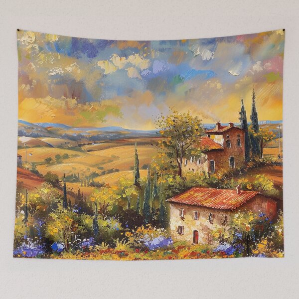 Item preview, Tuscany Colorful Countryside Italian Impressionist-Style Digital Painting  designed and sold by DEC02.