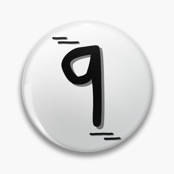 Item preview, Number 9 - Bold Black Artistic Numeral Design designed and sold by Dyche Studio.