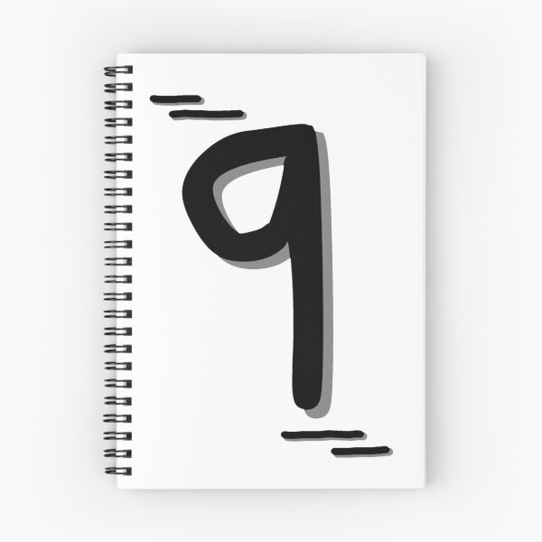 Item preview, Number 9 - Bold Black Artistic Numeral Design designed and sold by Dyche Studio.