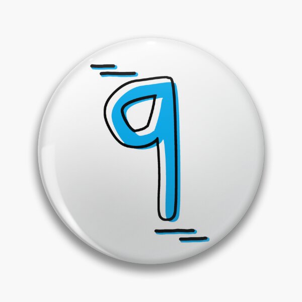 Item preview, Number 9 - Bold Blue Artistic Numeral Design designed and sold by Dyche Studio.