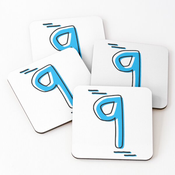 Item preview, Number 9 - Bold Blue Artistic Numeral Design designed and sold by Dyche Studio.