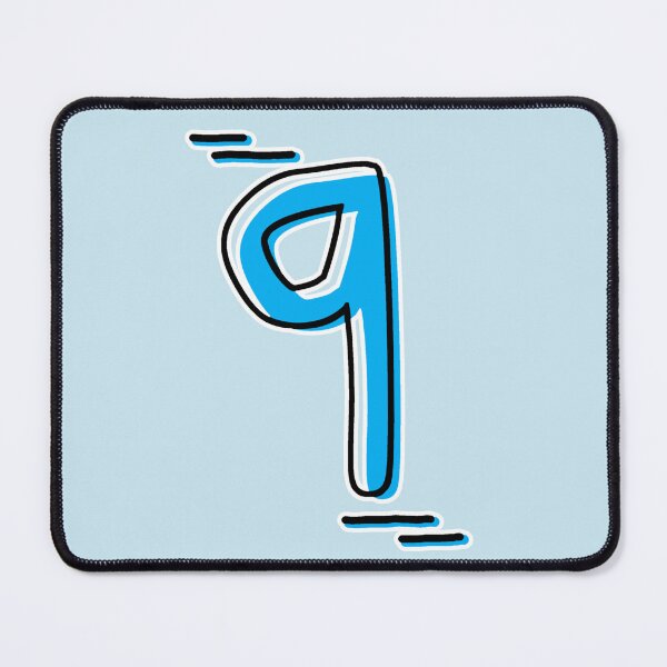 Item preview, Number 9 - Bold Blue Artistic Numeral Design designed and sold by Dyche Studio.