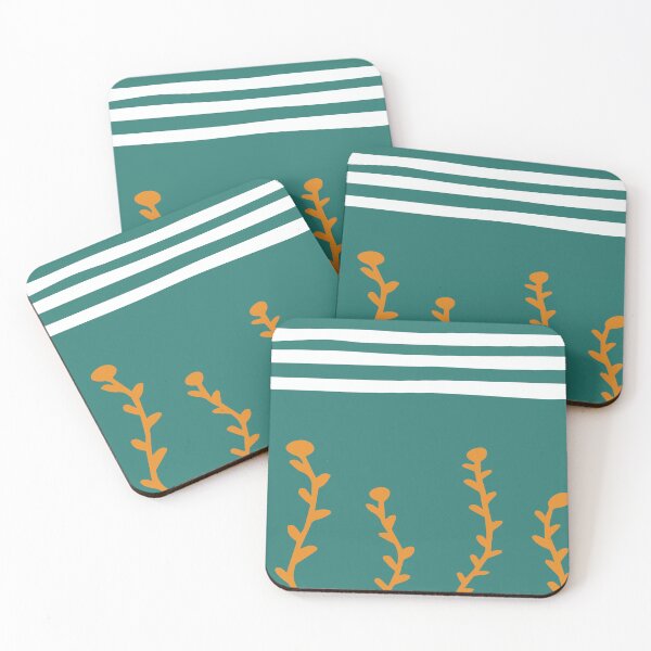 Item preview, Orange Wildflowers on Teal Background designed and sold by PIXeez⭐️⭐️⭐️⭐️⭐️.