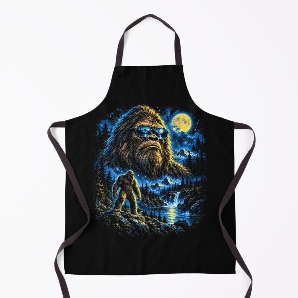 Item preview, Bigfoot Moonlit Mountain Wilderness Fantasy Art designed and sold by darriahad.