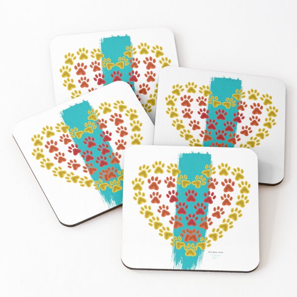 Item preview, Yellow footprint heart designed and sold by EstudioTurquesa.