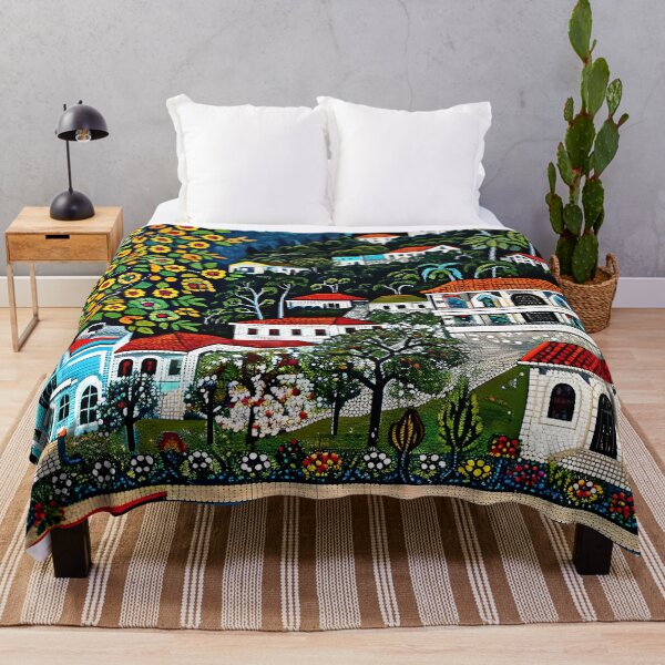 Item preview, Charming Seaside Mediterranean Village (Faux) Mosaic-Style Art designed and sold by DEC02.