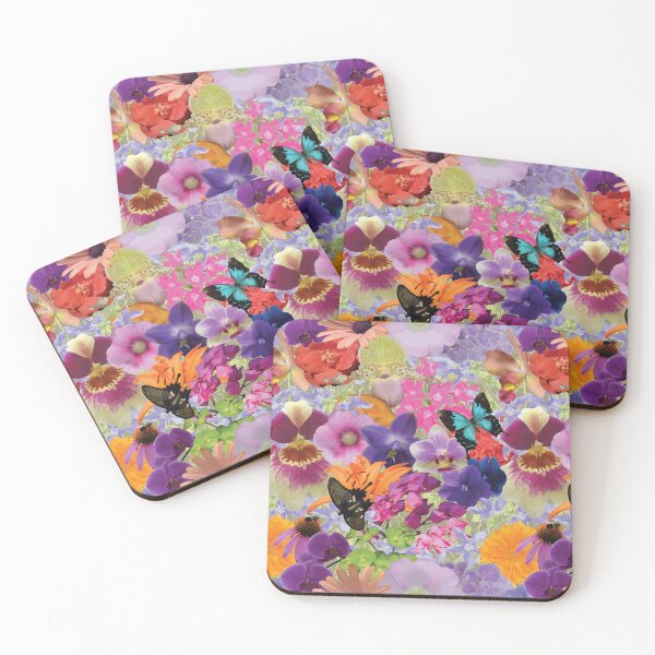 Item preview, Tropical Flowers with Chartreuse Background designed and sold by Digitalmyth's Designs.