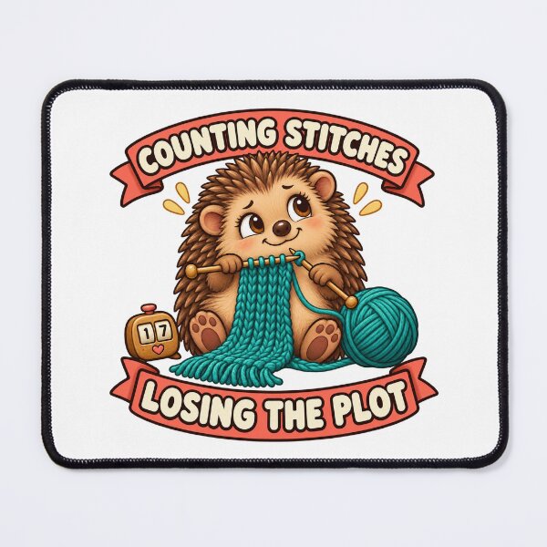 Item preview, Knitting Hedgehog Counting Stitches Losing the Plot designed and sold by SAS-Designer.