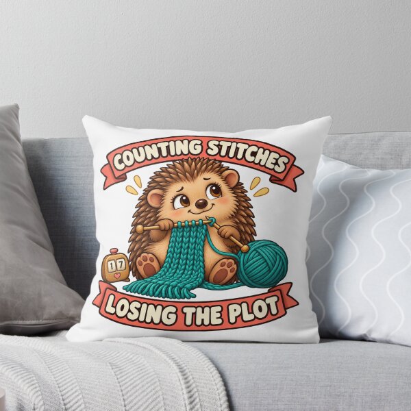 Item preview, Knitting Hedgehog Counting Stitches Losing the Plot designed and sold by SAS-Designer.