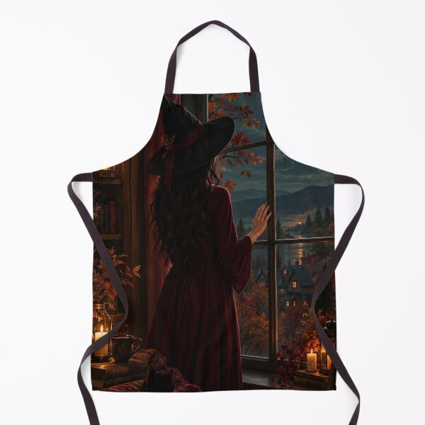 Item preview, Cozy Autumn Witch by the Moonlit Window designed and sold by Gold&pixels.