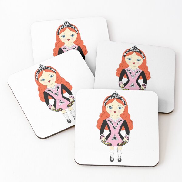 Item preview, Irish Dancer In Pink Irish Dancing Costume designed and sold by ARTAFACT.