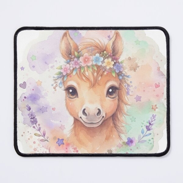 Item preview, Pastel Kawaii Horse Floral Crown Coffee Mug & Cute Pony Sticker designed and sold by Miming.