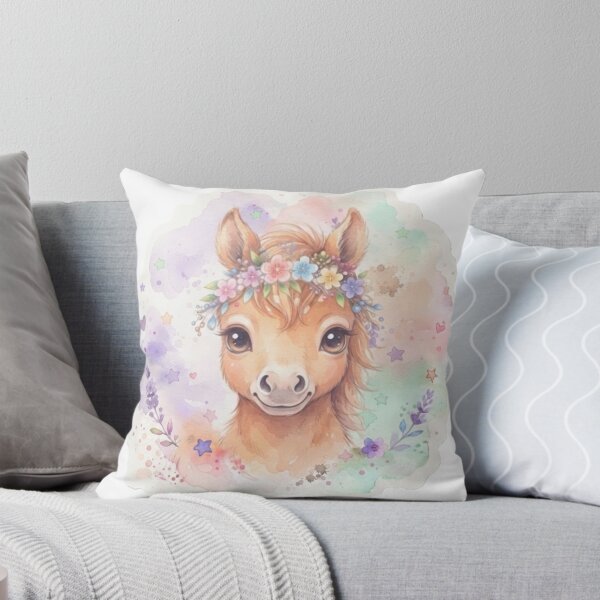 Item preview, Pastel Kawaii Horse Floral Crown Coffee Mug & Cute Pony Sticker designed and sold by Miming.