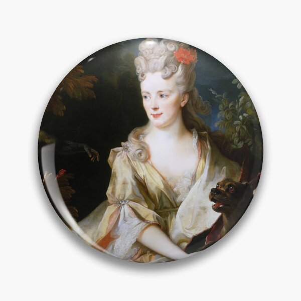 Item preview, Portrait of a lady with a dog and a monkey by Nicolas de Largillière designed and sold by The Breathing Paint.
