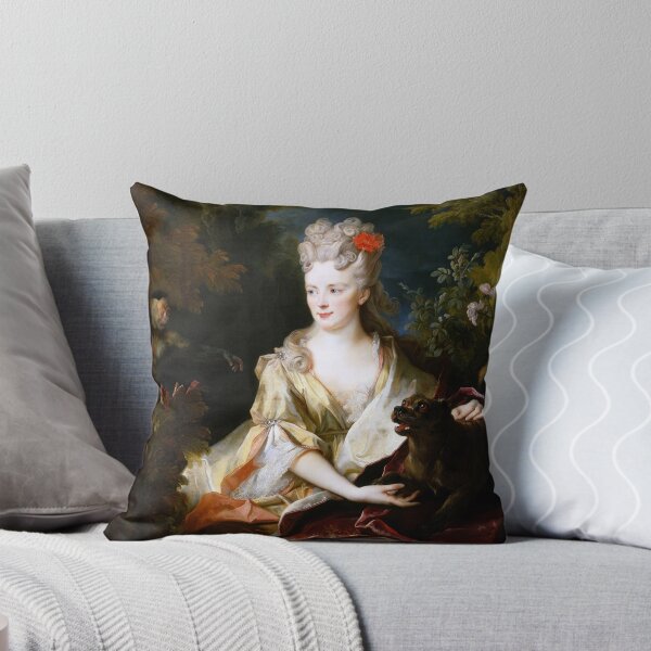 Item preview, Portrait of a lady with a dog and a monkey by Nicolas de Largillière designed and sold by The Breathing Paint.