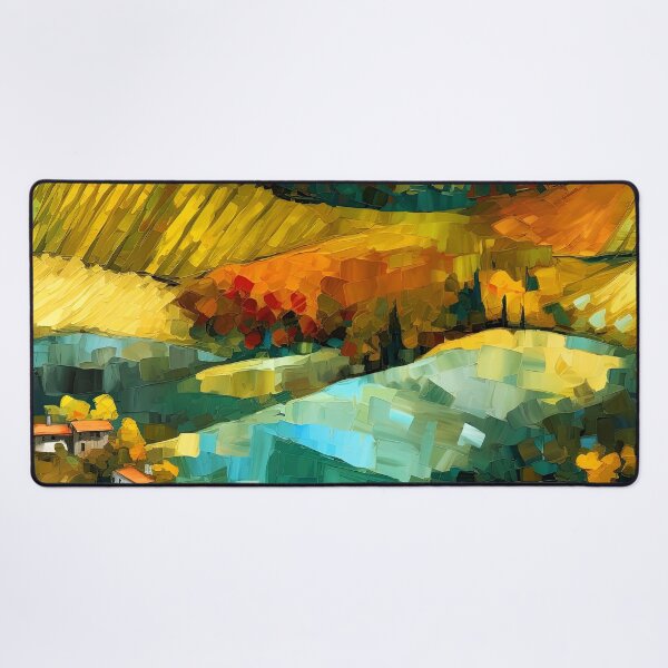 Item preview, Italian Countryside Colorful Hills Abstract Landscape Digital Art designed and sold by DEC02.