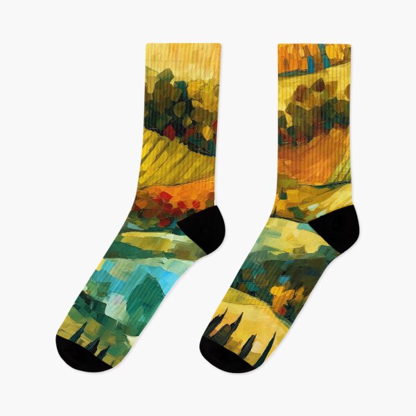 Item preview, Italian Countryside Colorful Hills Abstract Landscape Digital Art designed and sold by DEC02.
