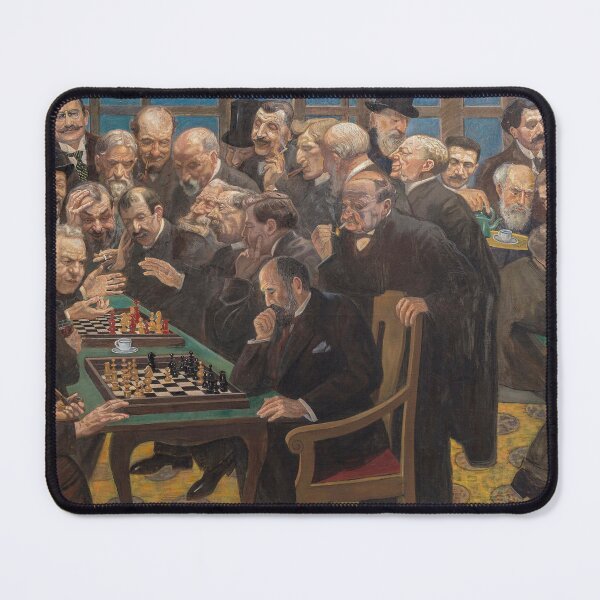 Item preview,  Vintage Chess Wall Art, Chess Players Painting, Antti Favén Classic Gaming Room Decor designed and sold by RickE.