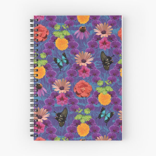 Item preview, Tropical Flowers Diamonds with Purple & Blue Background designed and sold by Digitalmyth's Designs.