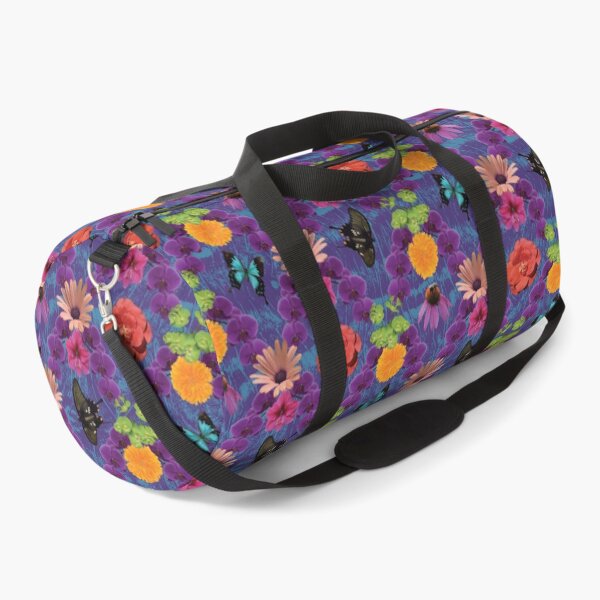 Item preview, Tropical Flowers Diamonds with Purple & Blue Background designed and sold by Digitalmyth's Designs.