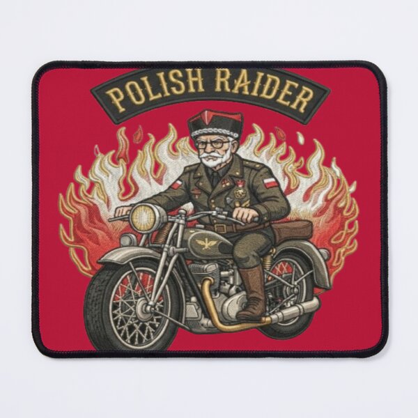 Item preview, Polish Rider Vintage Retro Patriotic Motorcycle Art designed and sold by FABIOLA1970.
