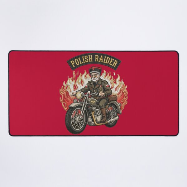 Item preview, Polish Rider Vintage Retro Patriotic Motorcycle Art designed and sold by FABIOLA1970.