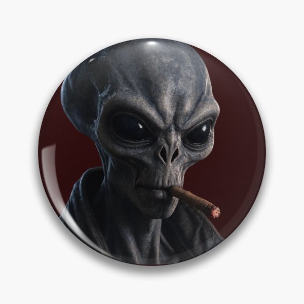 Item preview, Badass Alien Smoking Cigar Cool Sci-Fi Aesthetic designed and sold by charmaroundyou.